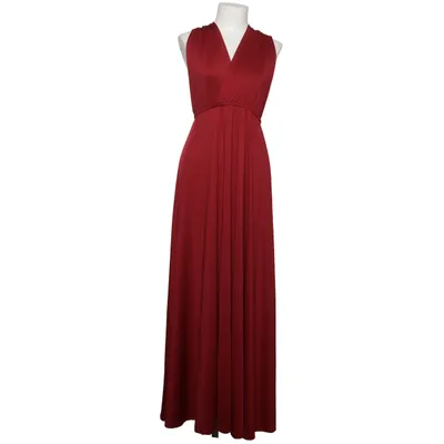Robe longue (Rouge) de Fashion Collection Élasthane, Polyester