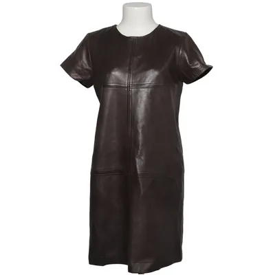 Leren jurk (Bruin) van Avenue Foch by Anne L Leer, Polyester