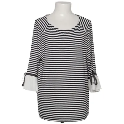 Top (Zwart, Wit) van Alba Moda Elastaan, Polyester, Viscose