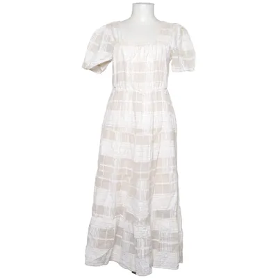 Maxikjole (Beige, Hvid) fra Object Bomuld, Polyamid, Viscose