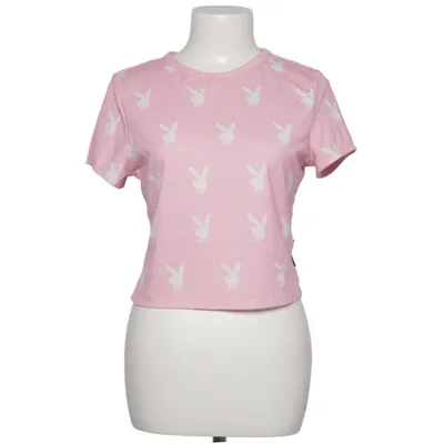 T-shirt (Rosa, Vit) från Playboy x Missguided Elastan, Polyester