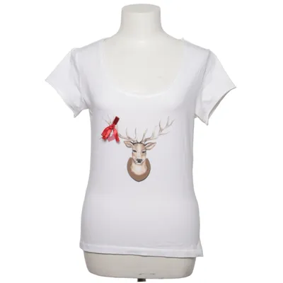 T-shirt (Wit) van Louis & Louisa Katoen, Elastaan