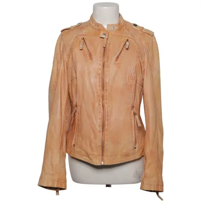 Lederjacke (Braun) von Blue Monkey Baumwolle, Leder, Polyester