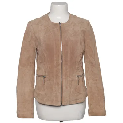 Leather jacket (Brown) from Mango Leather, Polyester