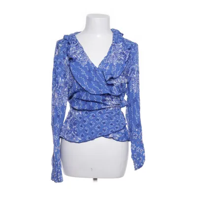 Wrap blouse (Blue, White) from Poupette St Barth