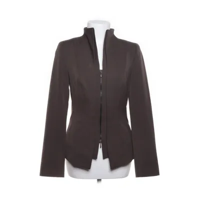 Jacket (Brown) from Singh Madan Elastane, Polyester, Viscose