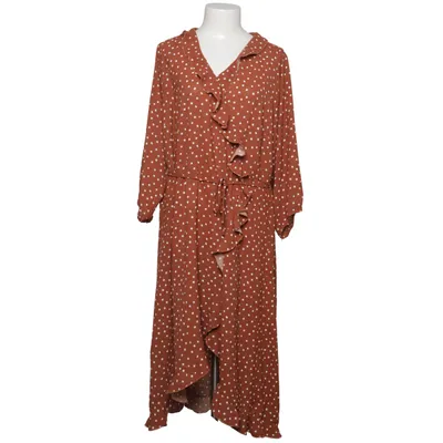 Omlottklänning (Brun, Vit) från Gozzip Polyester, Viskos