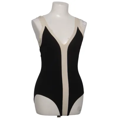 Romper (Zwart, Beige) van Sandro Katoen, Elastaan, Polyamide, Viscose