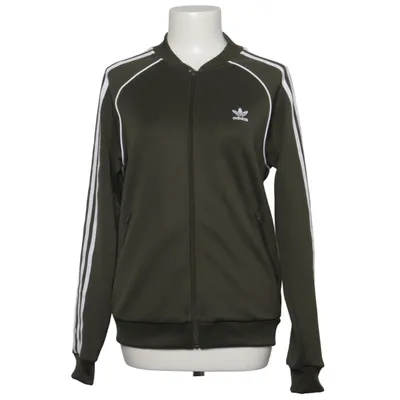 Sports jacket (Green, White) from Adidas Cotton, Elastane, Recycled polyester