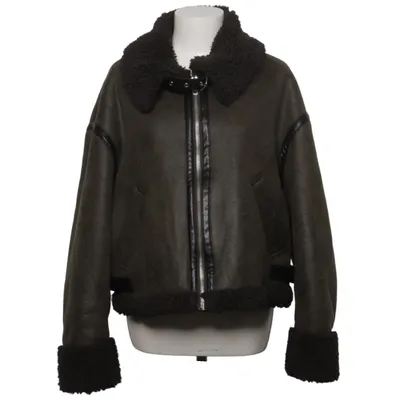 Shearling Jacke (Grün, Schwarz) von Zara