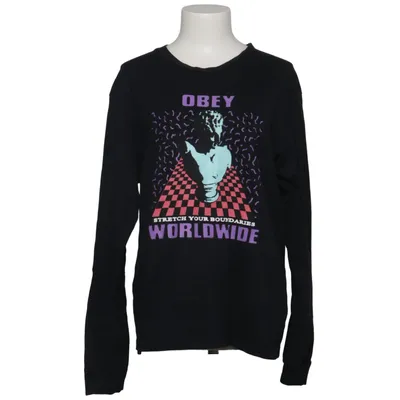 Langærmet t-shirt (Sort, Flerfarvet) fra Obey worldwide Bomuld