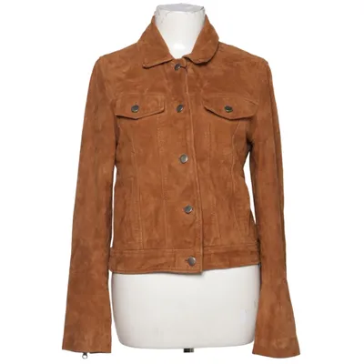 Leather jacket (Brown) from Topshop