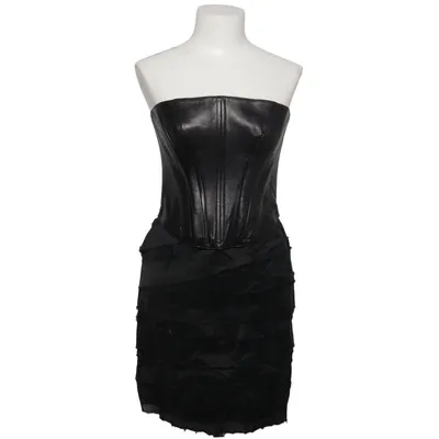 Dress (Black) from Jay Ahr Cotton, Elastane, Leather, Polyamide, Silk, Viscose
