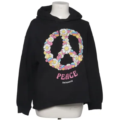 Hoodie (Black, Multicolored) from Smiley World Cotton, Elastane, Polyester