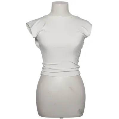 Top (White) from Stradivarius Elastane, Polyester