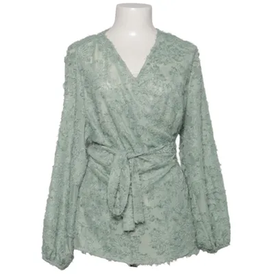 Wrap blouse (Green) from Shein Curve Polyester