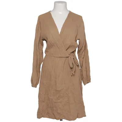 Wrap dress (Beige) from Lens Cotton