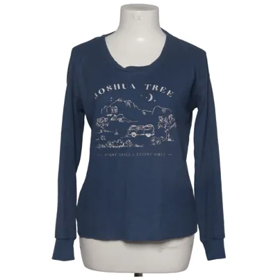 Langærmet t-shirt (Blå) fra Arizona Polyester, Viscose