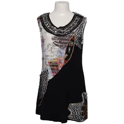 Dress (Black, Multicolored) from Alexo Acrylic, Cotton, Elastane, Polyester