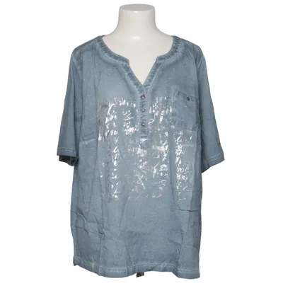 Henley shirt (Blue, Silver) from Alessa W Collection Cotton