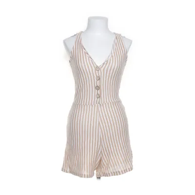 Jumpsuit (Beige, Wit) van Stradivarius Katoen, Polyester