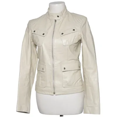 Läderjacka (Beige) från Gipsy Skinn, Polyester, Ull