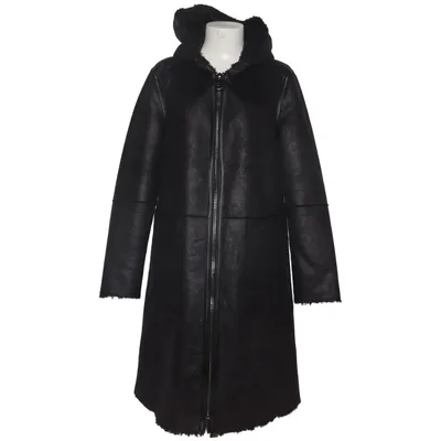 Shearlingjakke (Sort) fra DKNY Kunstpels, Imiteret ruskind, Polyurethan