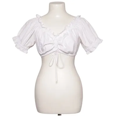 Dirndlbluse (Hvid) fra Alpin Bomuld, Polyester