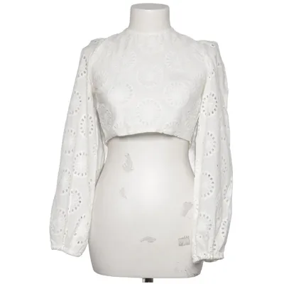 Blouse (White) from Zara Cotton