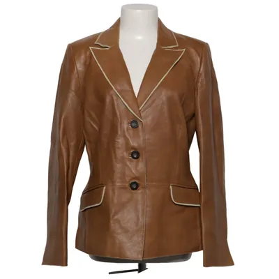 Leather blazer (Brown) from Iris von Arnim Leather, Polyester