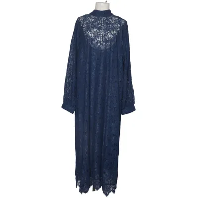 Dress (Blue) from Zizzi Cotton, Elastane, Polyamide, Viscose