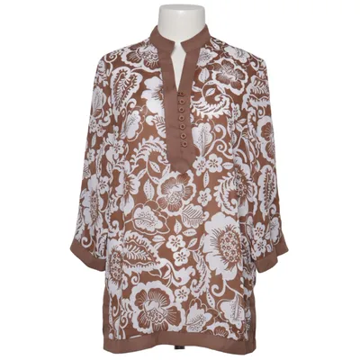 Blouse (Brown, White, Multicolored) from Atelier Creation