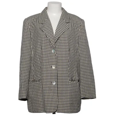 Blazer (Beige, Black) from Madame Polyester, Viscose