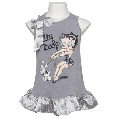 Klänning (Grå) från Betty Boop Elastan, Viskos