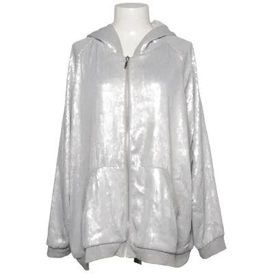 Hoodie (Silver) from Marina Rinaldi Cotton, Elastane, Polyester