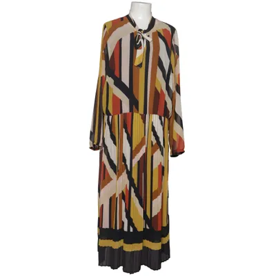 Kjole (Sort, Gul, Flerfarvet) fra Canda Premium Polyester, Viscose