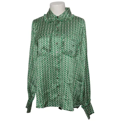 Bluse (Grøn, Hvid) fra Dea Kudibal Elastan, Silke