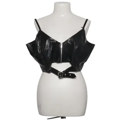 Crop Top (Schwarz) von Black Level Polyester, Polyurethan