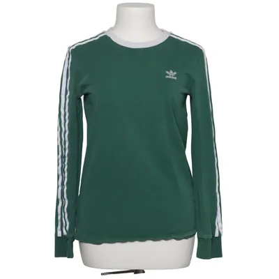 Långärmad t-shirt (Grön, Vit) från Adidas Bomull, Elastan