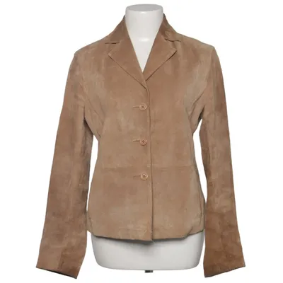 Læderblazer (Beige) fra Promiss Læder