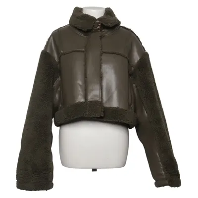 Shearlingjacka (Grön) från Misspap Polyester, Polyuretan
