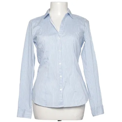 Shirt (Blue, White) from H&M Modern Classic Cotton, Elastane, Polyamide, Polyester