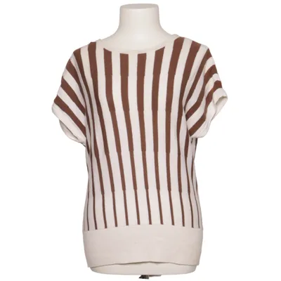 Haut (Blanc, Marron) de Madeleine Coton, Soie, Viscose