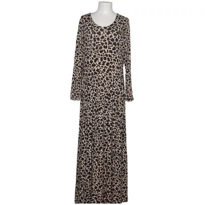 Maxi dress (Beige, Black) from Boysen's Elastane, Viscose