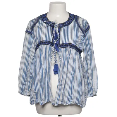 Blouse (Blue, White) from Mango Casual Cotton, Polyester