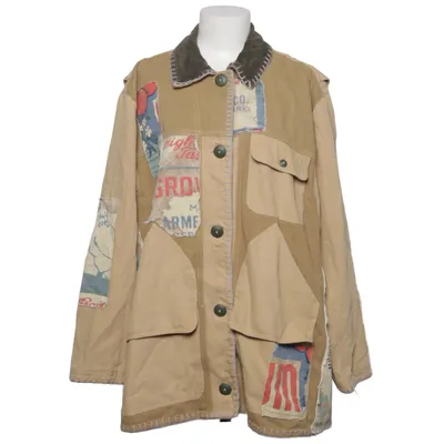 Jakke (Beige, Flerfarvet) fra Free People Bomuld, Linned