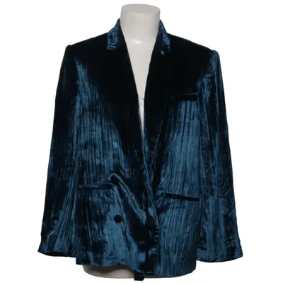 Blazer (Bleu) de Masscob Coton, Soie, Viscose