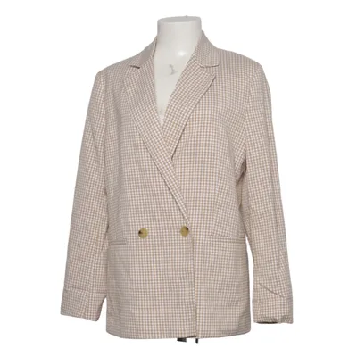 Blazer (Beige, Hvid) fra Mango