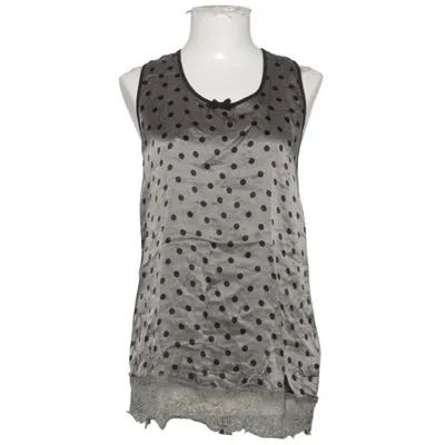 Tank Top (Gray, Black) from Twin Set Simona Barbieri Polyamide, Polyester, Silk, Viscose