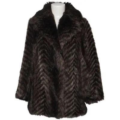 Jacket (Gray, Brown) from Couture Hélène Acrylic, Cotton
